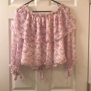 Off the shoulder floral top